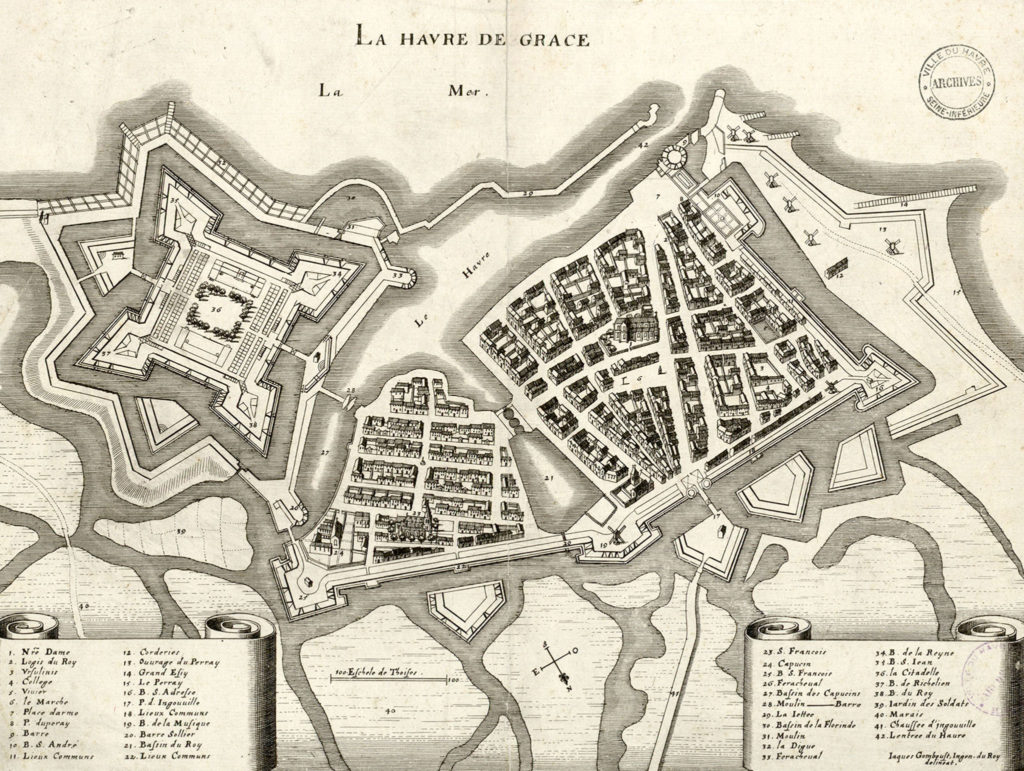 Plan du Port du Havre, 1657