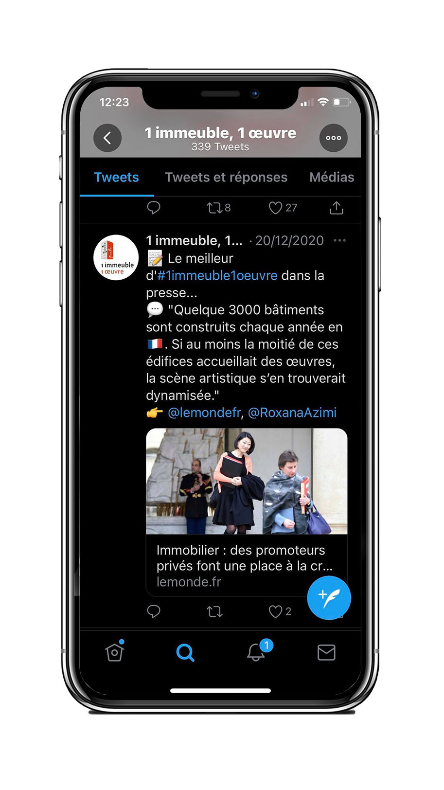 1 Immeuble 1 Oeuvre compte Instagram THE FARM PARIS