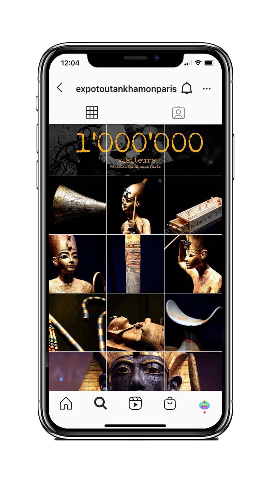 Exposition Toutankhamon THE FARM compte Instagram
