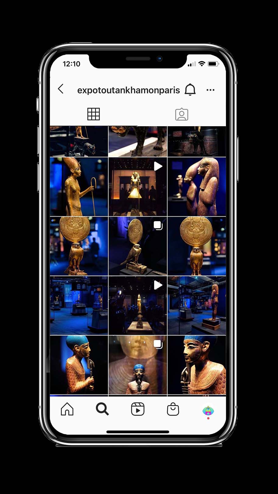 Exposition Toutankhamon THE FARM compte Instagram 2