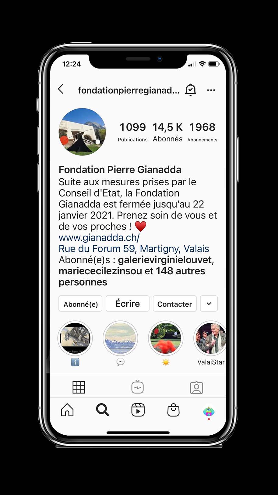 Fondation Pierre Gianadda compte Instagram THE FARM