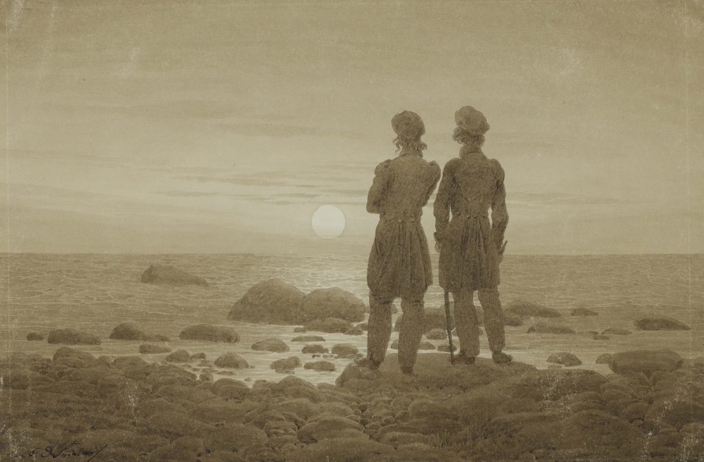 Caspar David Friedrich (Greifswald 1774 – 1840 Dresde), Deux hommes au bord de la mer, 1830-1835