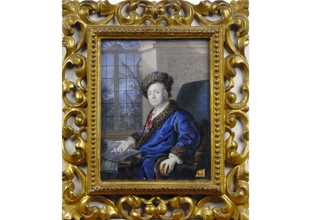 Georg Andreas Wolfgang le Jeune (Augsburg 1703-1745 Gotha) Portrait de Francesco Maria Niccolò Gabburri, 1727 Aquarelle sur ivoire, 128 × 98 mm Fondation Custodia, Collection Frits Lugt, Paris