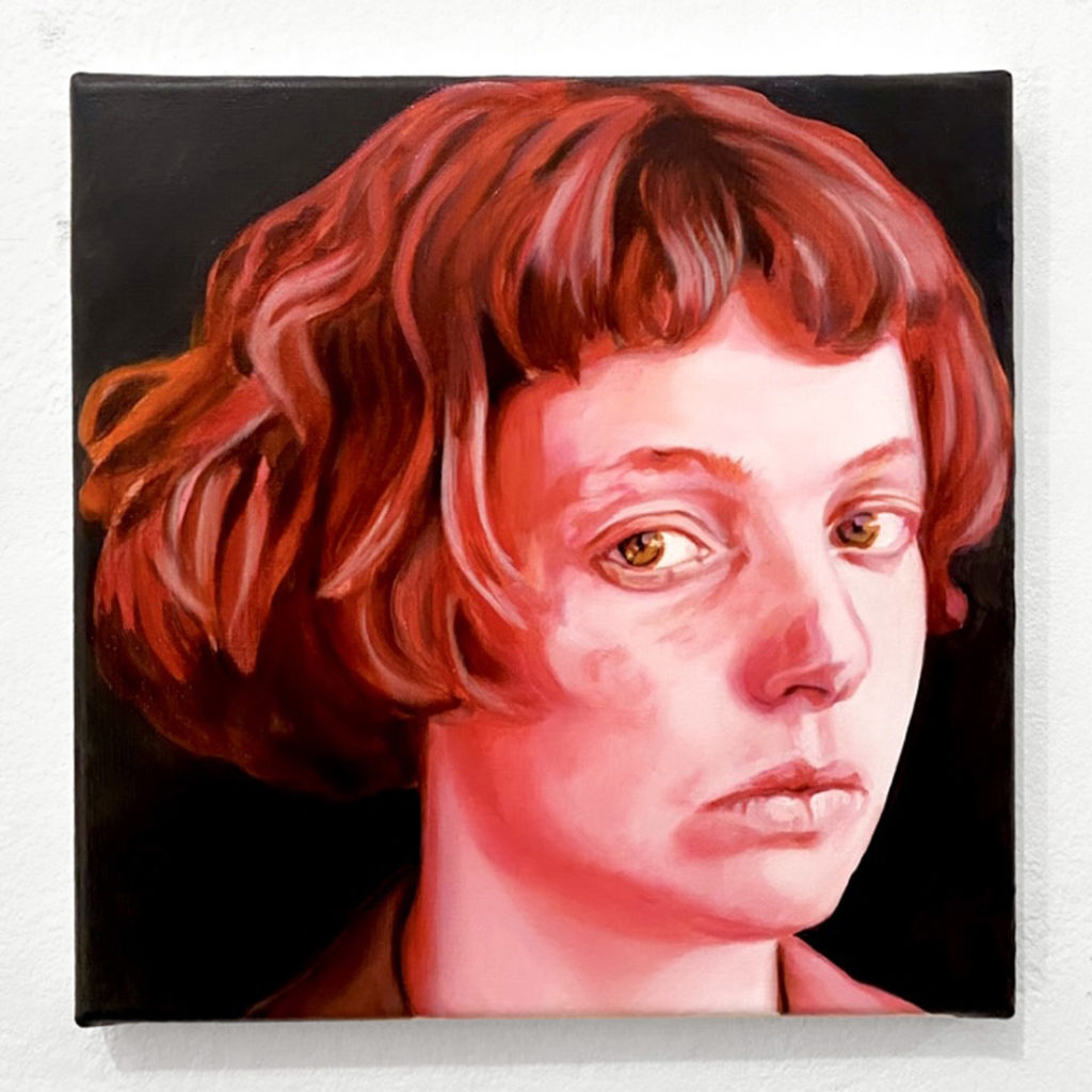 Chloë Saï Breil-Dupont, Infra Angelica, Portait de Leila, 2021 Huile sur toile, 25 x 25 cm © The artist. Courtesy the artist