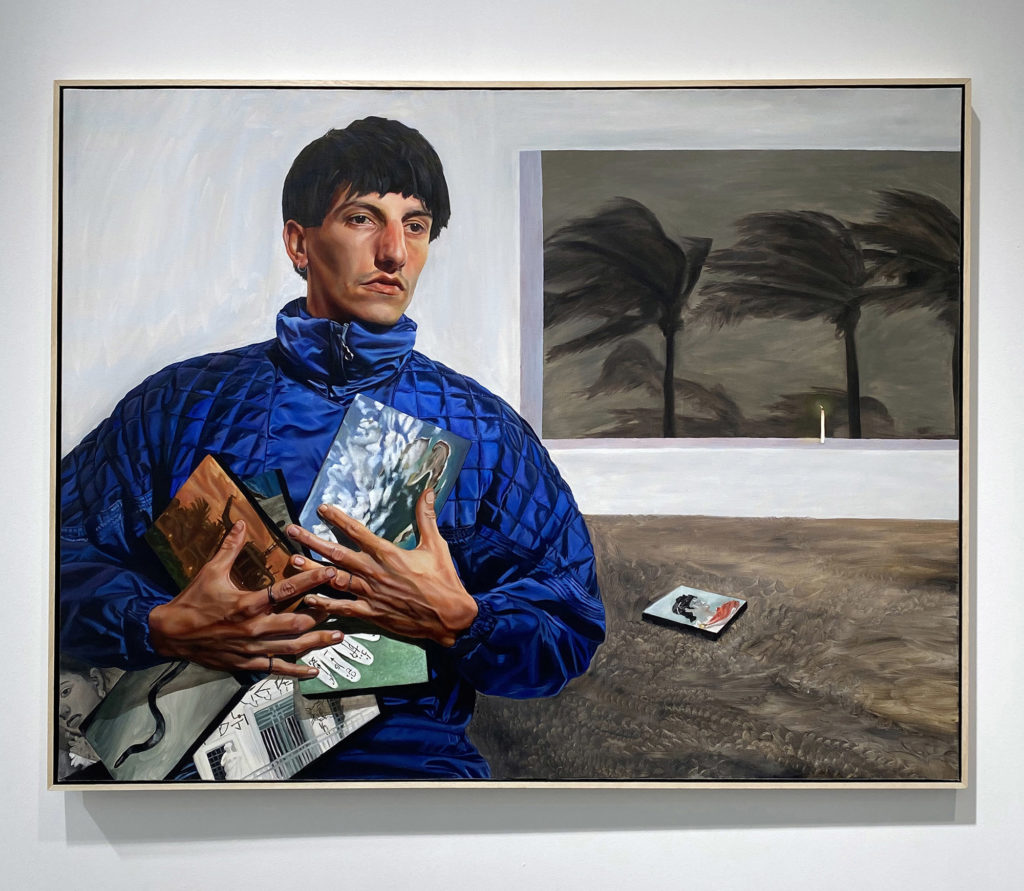 Chloë Saï Breil-Dupont, Le vent de lève, Portrait de Christophe, 2020 Huile sur toile, 100 x130 cm © The artist. Courtesy the artist