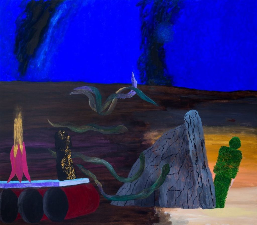 Georges Tony Stoll, PARIS ABYSSE 192, 2018, Signé, titré et daté au dos, Peinture acrylique sur toile, 162 x 145 x 7 cm (encadré), Courtesy Galerie Poggi, Paris