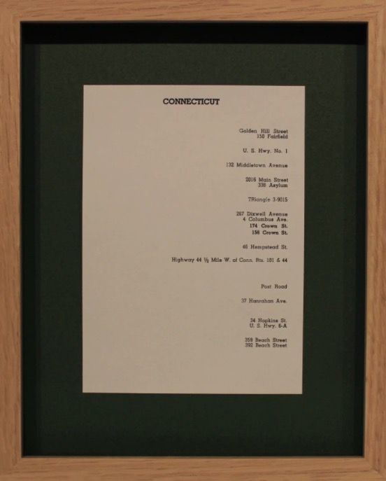 Galerie Poggi, Kapwani Kiwanga, Greenbook Connecticut (1961), 2019