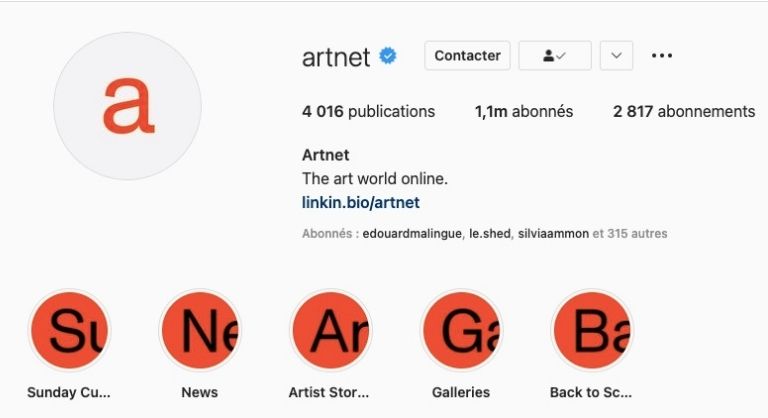 Benchmark Artnet Instagram