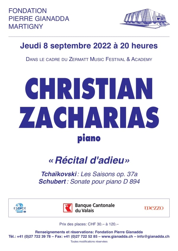 Fondation Pierre Gianadda, affiche Christian Sacharias