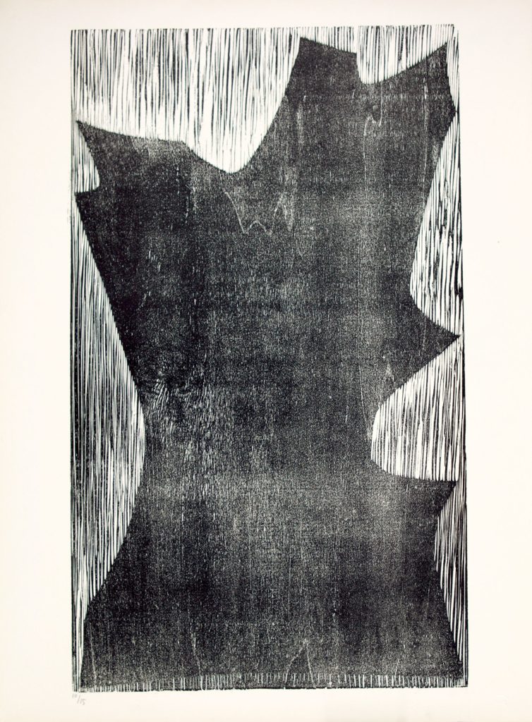 Anna-Eva Bergman, GB 22-1957 Arbre, 1957 .Gravure sur bois 698 x 413 mm, 765 x 567 mm