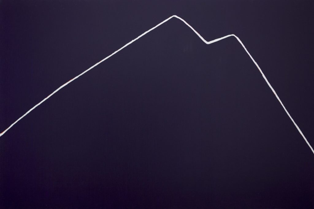 Anna-Eva Bergman, N°15-1977 Contour de montagne, 1977. Acrylique et feuille de métal sur toile, 130 x 95 cm