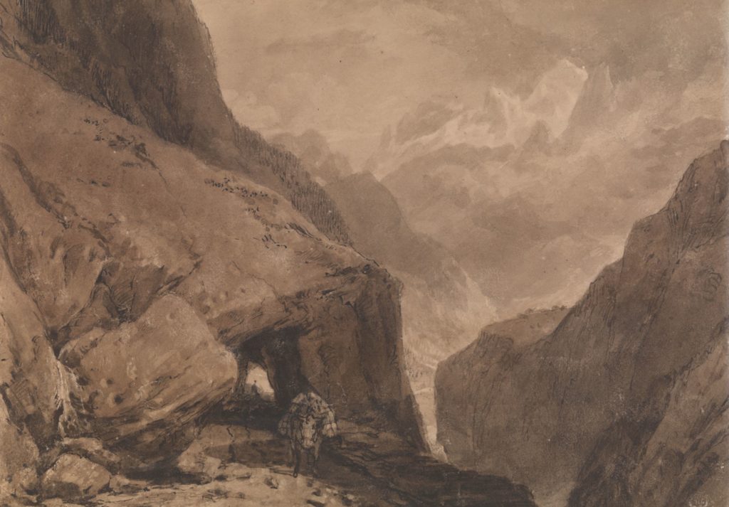 Joseph Mallord William Turner, Mont Saint-Gothard, vers 1806-7. Aquarelle sur papier, 184 x 260 mm. Accepté par la Nation comme part du legs Turner en 1856. Photo © Tate