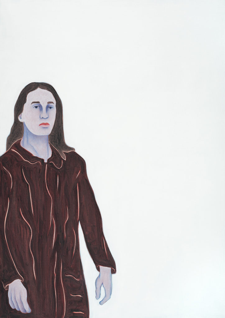 Djamel Tatah, Sans titre (Inv. 22004), 2022. Huile et cire sur toile, 140 x 100 cm