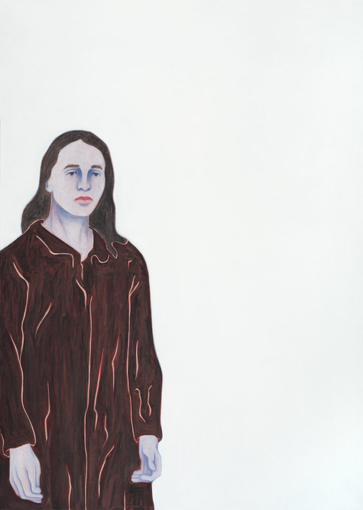 Djamel Tatah, Sans titre (Inv. 22008), 2022. Huile et cire sur toile, 140 x 100 cm