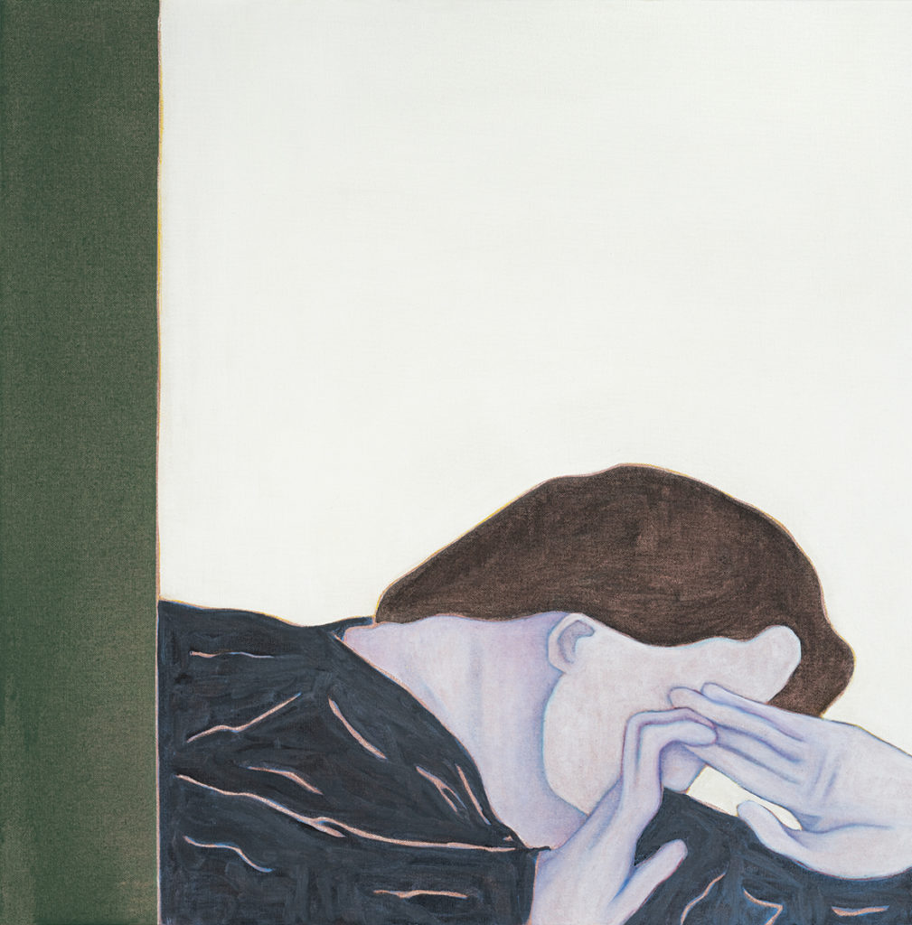 Djamel Tatah, Sans titre (Inv. 22012), 2022. Huile et cire sur toile, 70 x 70 cm. Courtesy de l’artiste et de la Galerie Poggi, Paris. © Franck Couvreur