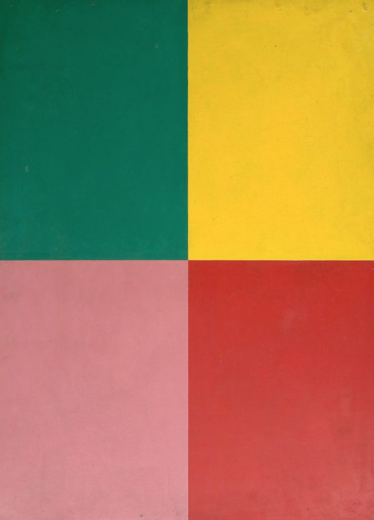 Emanuel Proweller, Fenêtre vert, jaune, rose, rouge, 1960