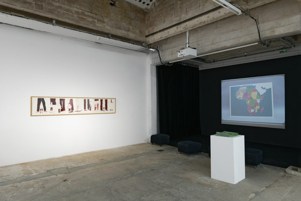 Anne-Marie Schneider, Yto Barrada, vue de l’exposition Le Prix Marcel Duchamp | Une séparation, 2023. Photo © Aurélien Mole