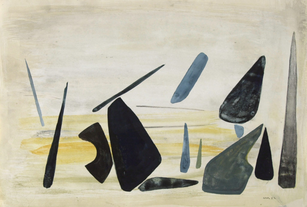 Anna-Eva Bergman, 5226-122 [Non titré], 1952, Tempera on Ingres paper, 29 x 43 cm, Courtesy Hartung-Bergman Foundation, Antibes