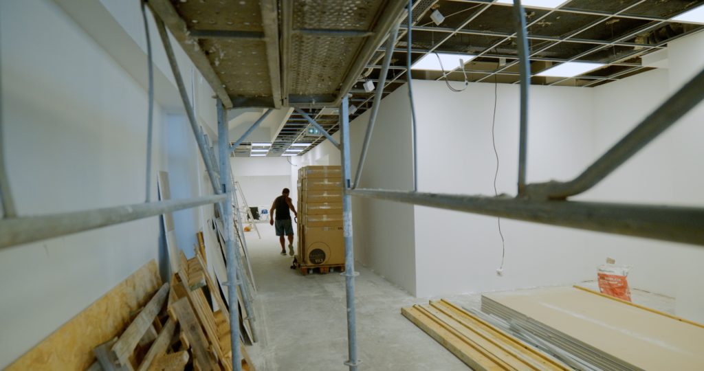 Galerie Poggi, chantier du nouvel espace, septembre 2023 © Mechler - The Farm