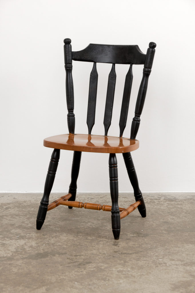 Martin Kersels, Burnt chair, 2022