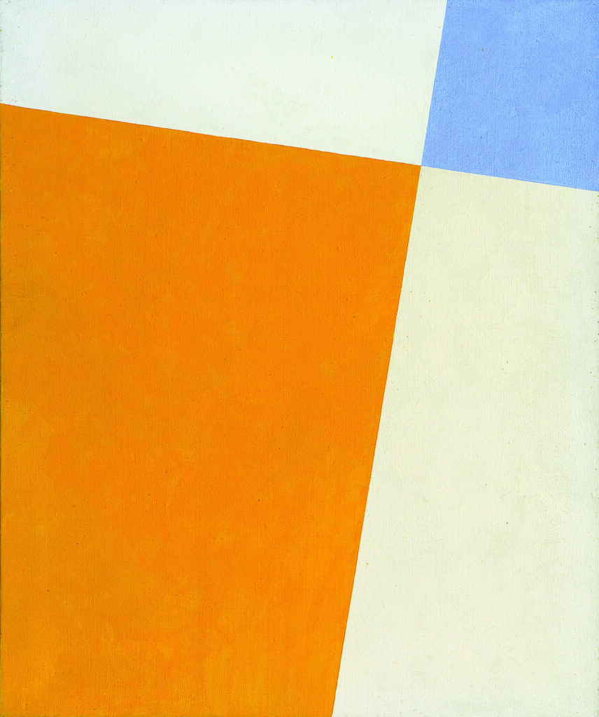 Emanuel Proweller, Fenêtre blancs, bleu, orange, 1960
