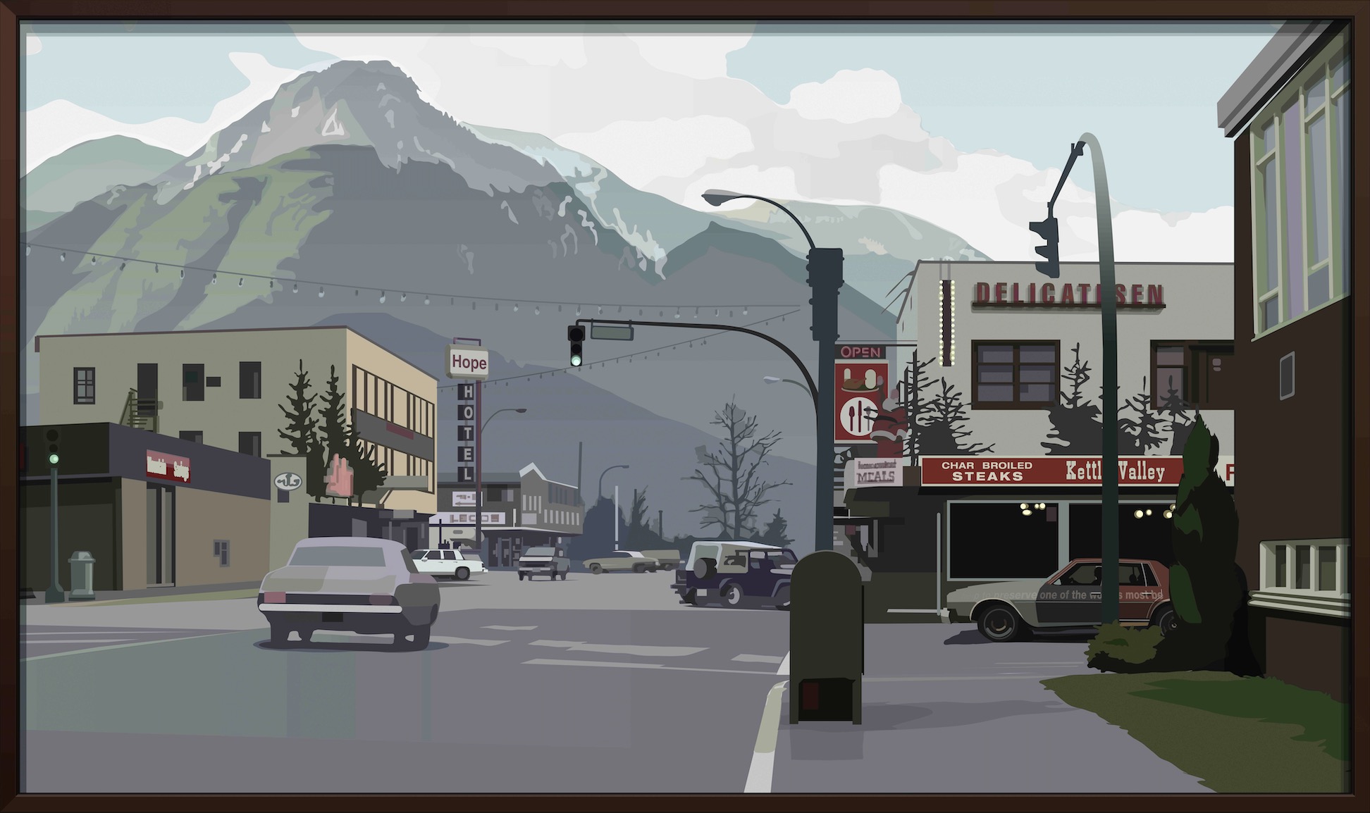 Alain Bublex, An American Landscape - Police cruiser - day, 2024