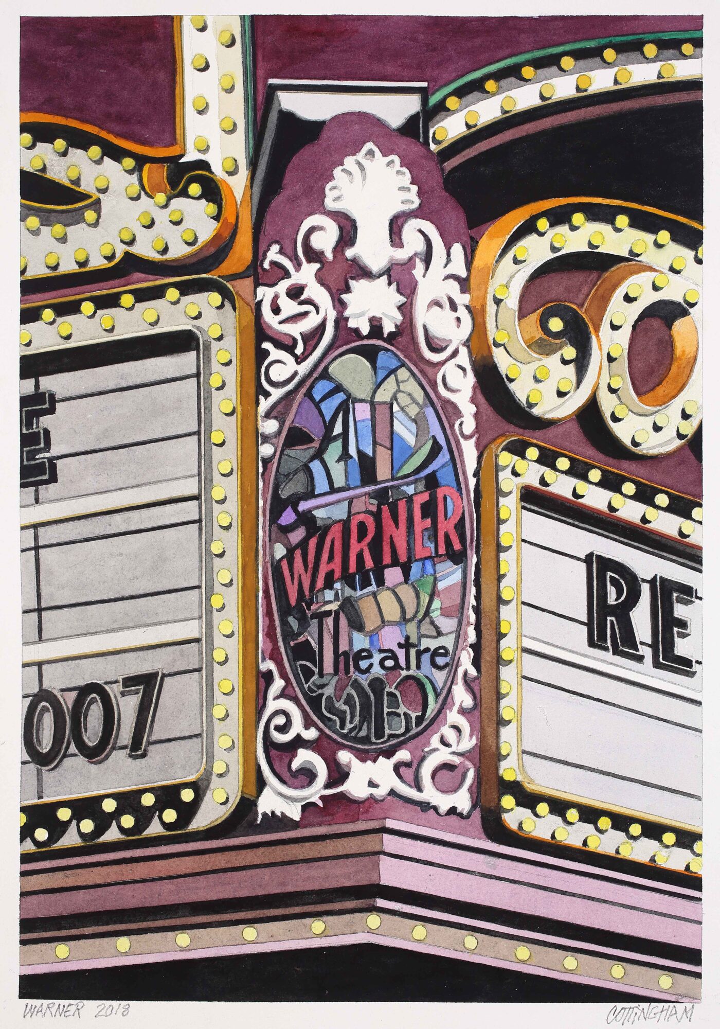 Robert Cottingham, Warner Center for the Performing Arts, 2017