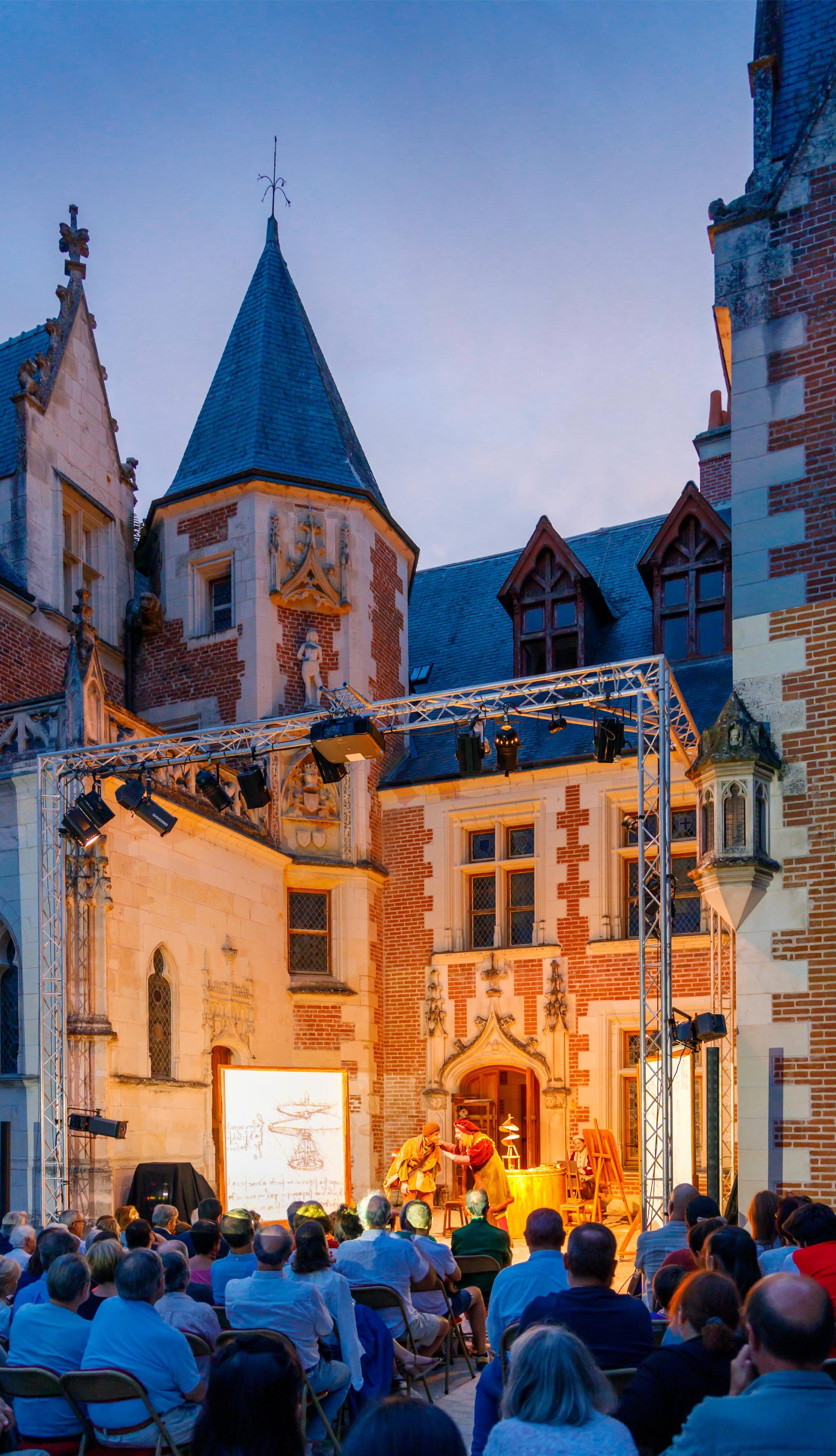 Château du Clos Lucé, Nocturnes théâtrales 2026 © Château du Clos Lucé - Parc Leonardo da Vinci. Photo Léonard de Serres
