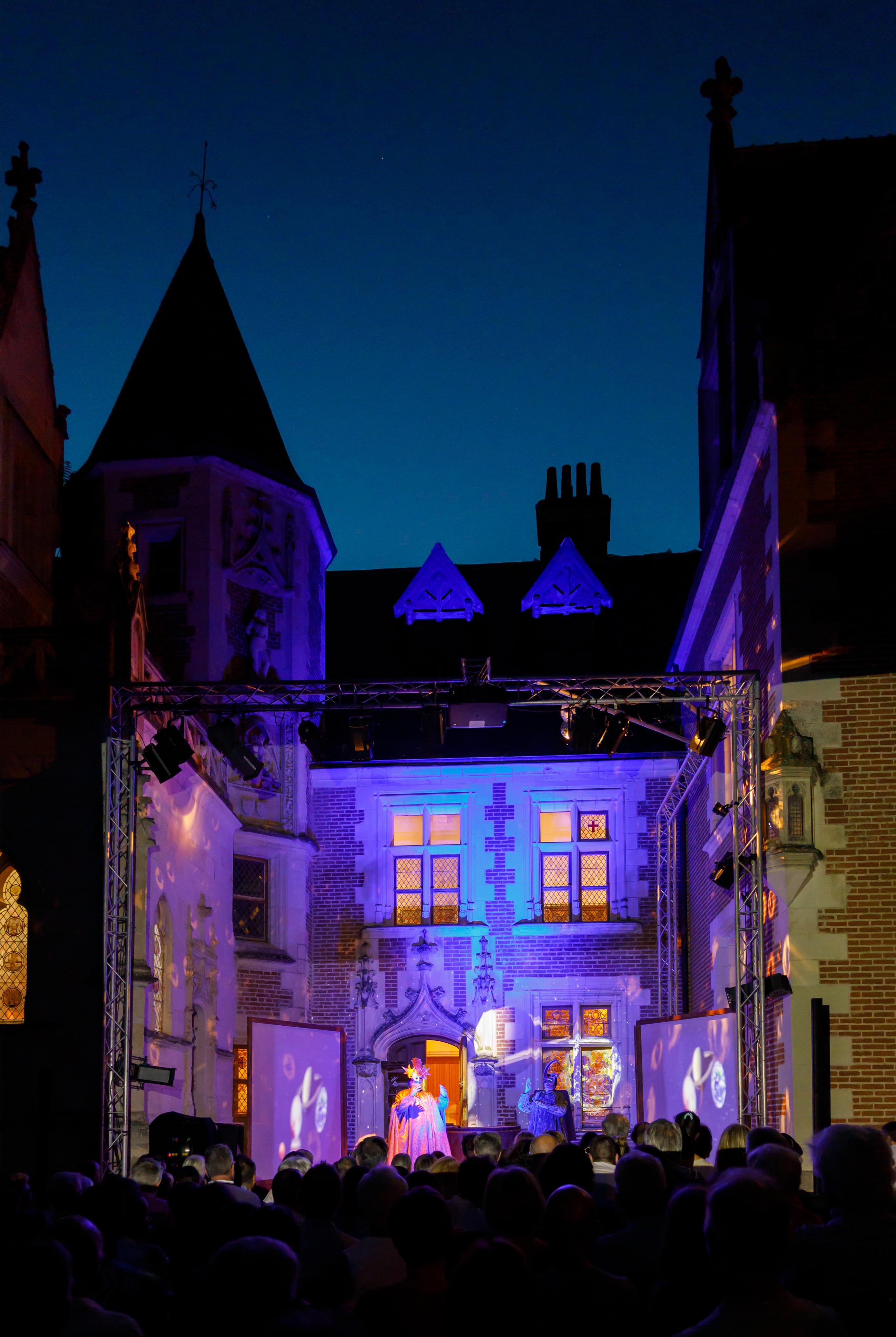 Château du Clos Lucé, Nocturnes théâtrales 2026 © Château du Clos Lucé - Parc Leonardo da Vinci. Photo Léonard de Serres