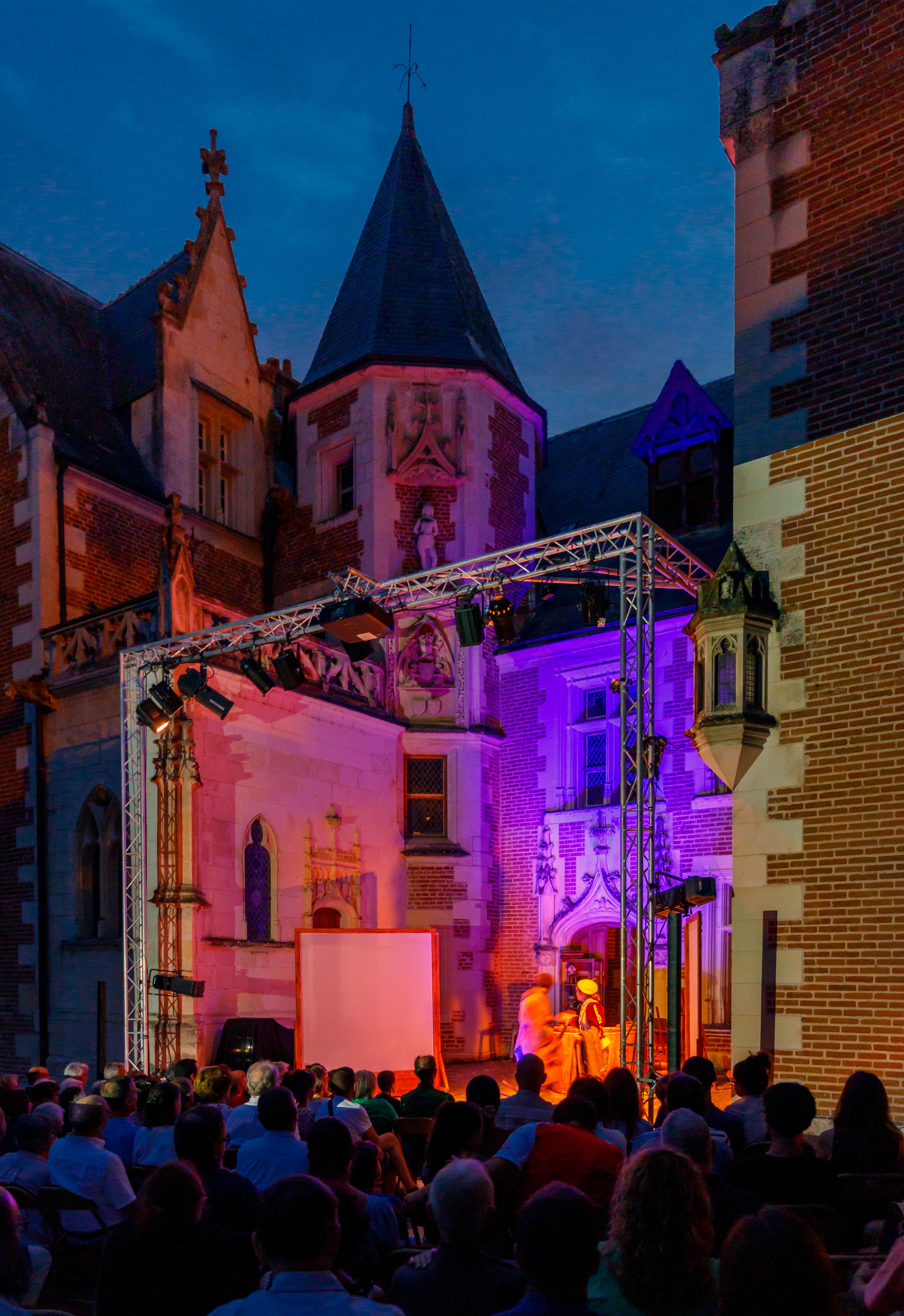 Château du Clos Lucé, Nocturnes théâtrales 2026 © Château du Clos Lucé - Parc Leonardo da Vinci. Photo Léonard de Serres