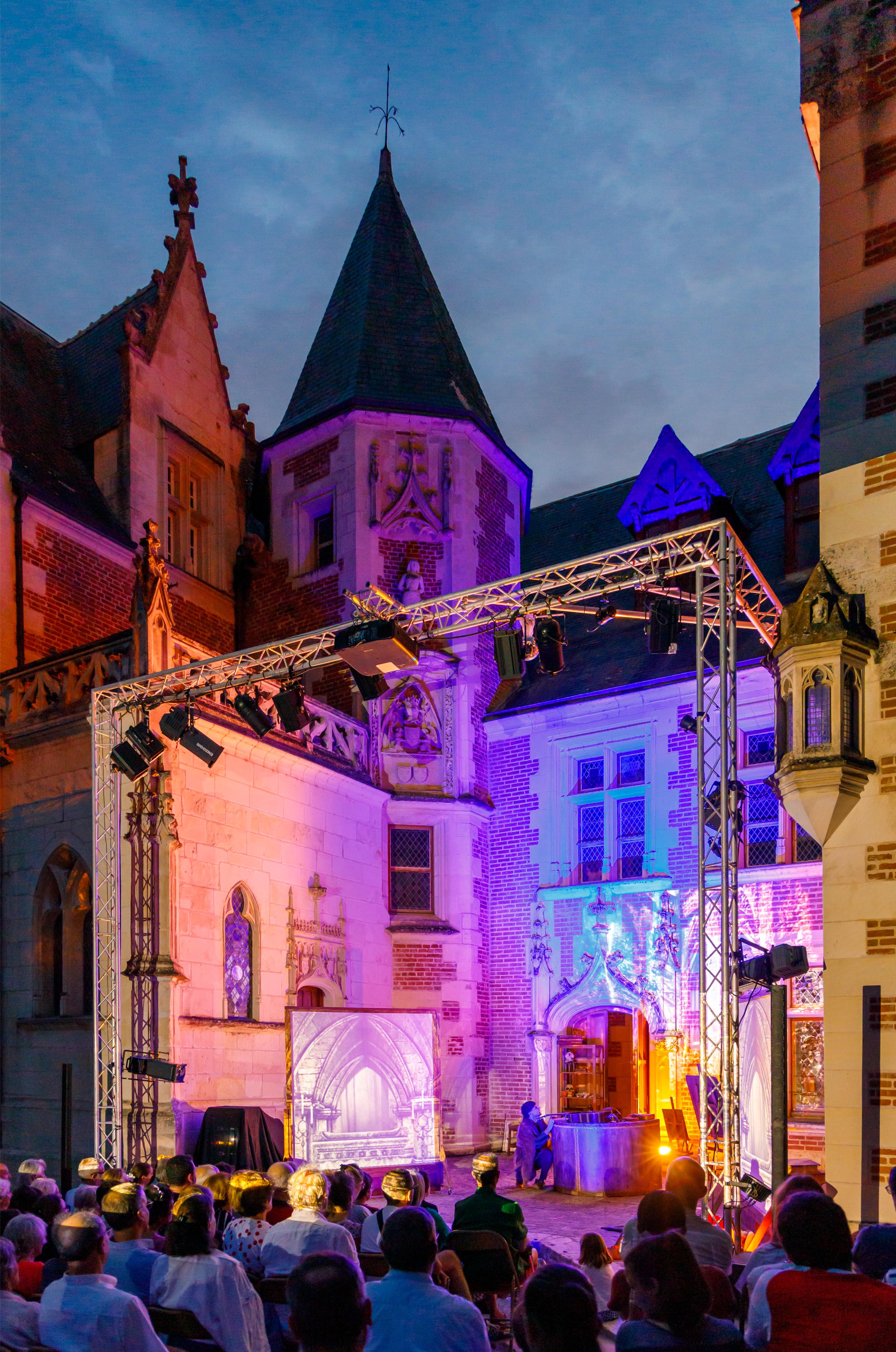 Château du Clos Lucé, Nocturnes théâtrales 2026 © Château du Clos Lucé - Parc Leonardo da Vinci. Photo Léonard de Serres