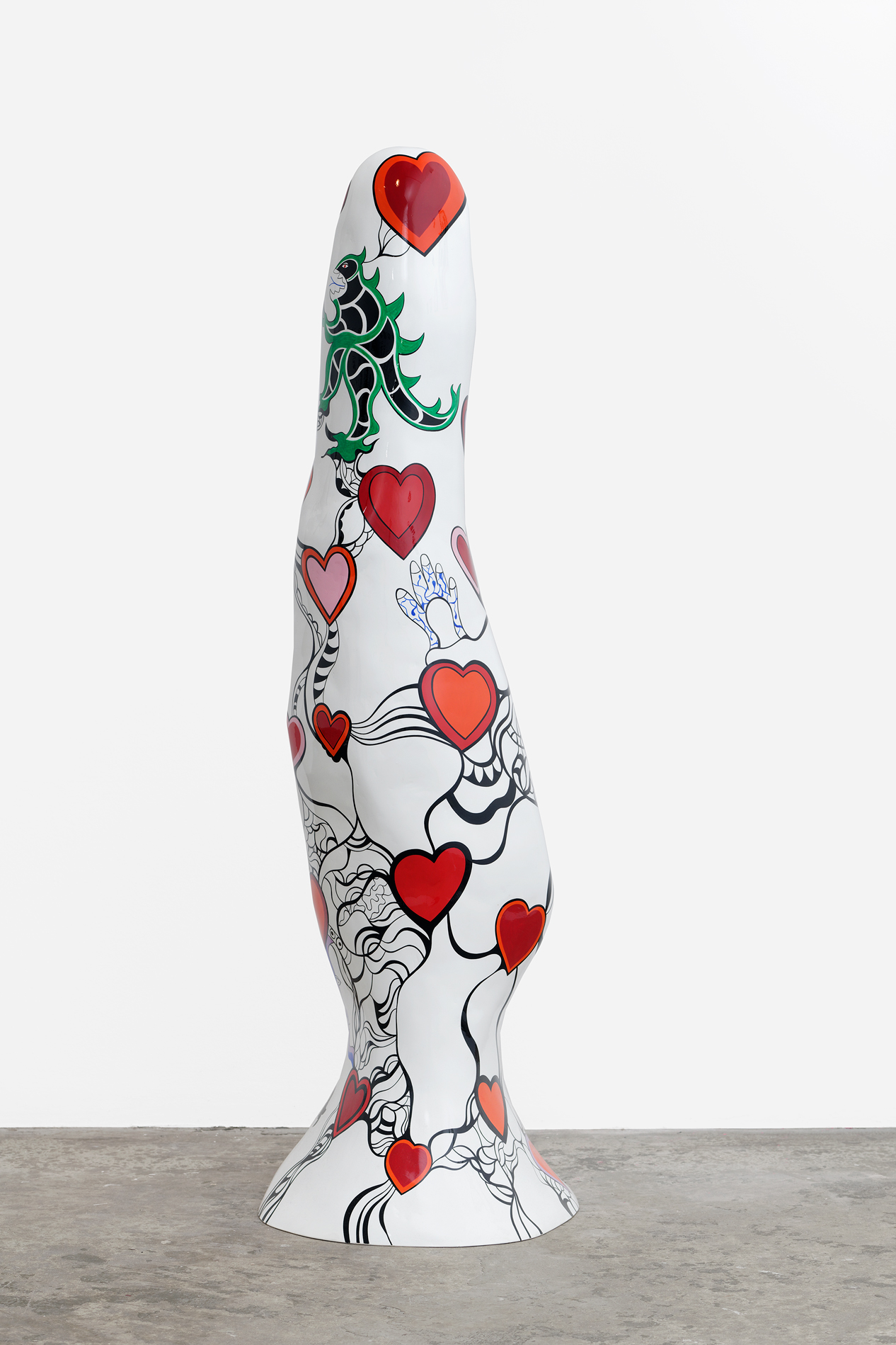 Niki de Saint Phalle, Obélisque aux coeurs rouges, 1988
